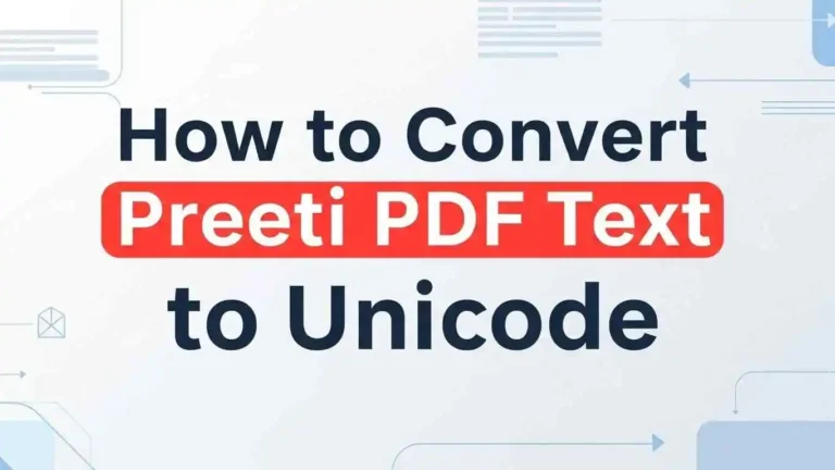 How to Convert Preeti PDF Text to Unicode